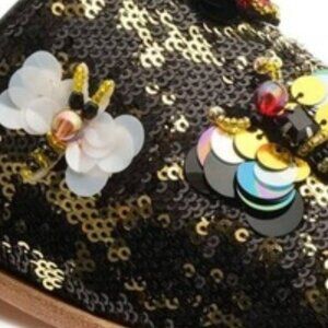 NEW ELIZABETH GILLETT ANTROPOLOGIE  BLACK RUFFLED SHRUG